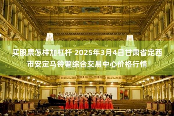 买股票怎样加杠杆 2025年3月4日甘肃省定西市安定马铃薯综合交易中心价格行情